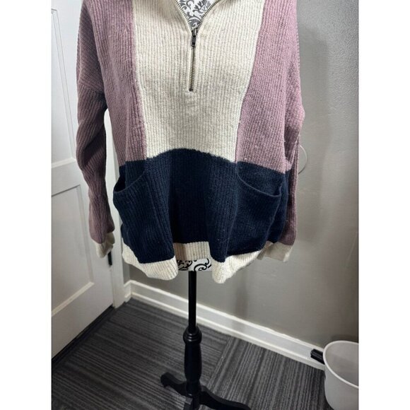Madewell Glenbrook Half-Zip Pullover Sweater in Colorblock - Picture 5 of 10